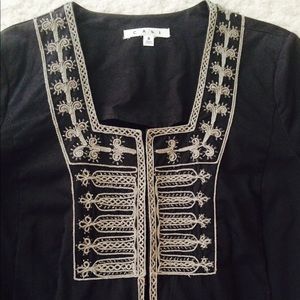 CAbi Beaded Cotton Coat, Size 8